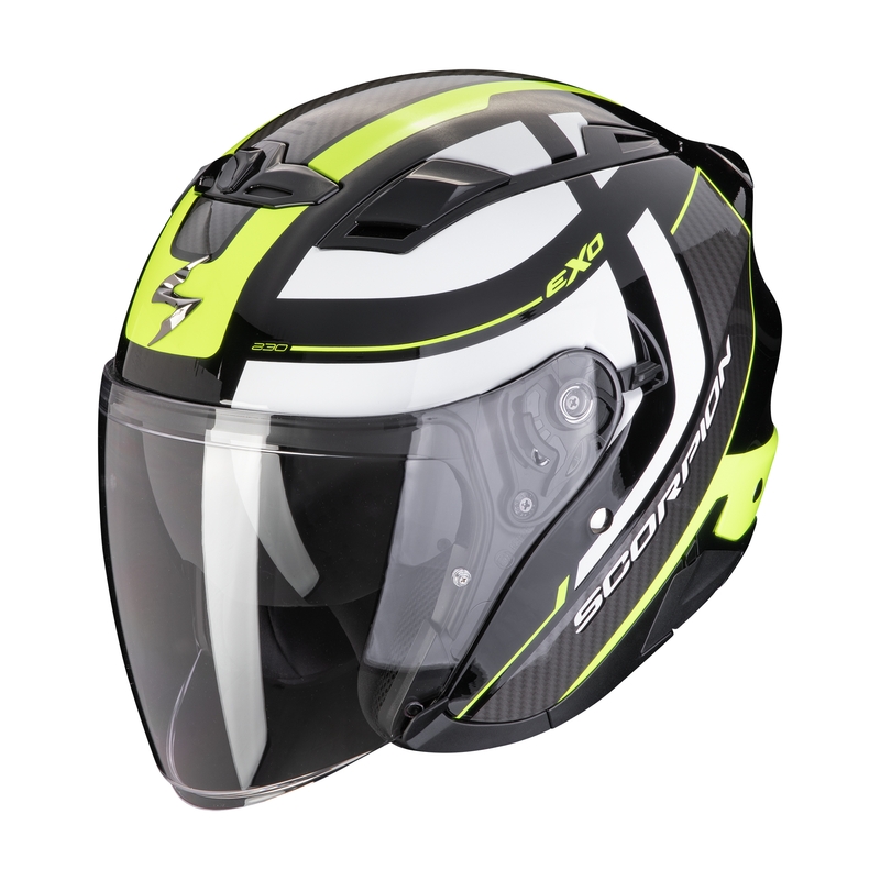 Casco moto aperto SCORPION EXO-230 PUL nero-giallo fluo Saldi