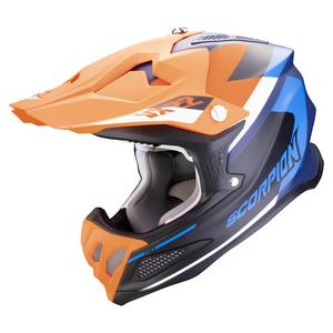 Casco da motocross Scorpion VX-22 Air BETA blu-arancio opaco