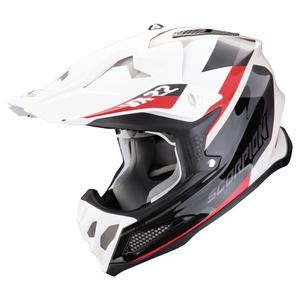 Casco da motocross Scorpion VX-22 Air BETA nero-bianco-sabbia
