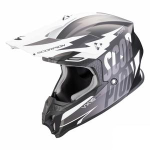 Casco da motocross Scorpion VX-16 EVO AIR Slanter nero opaco-grigio