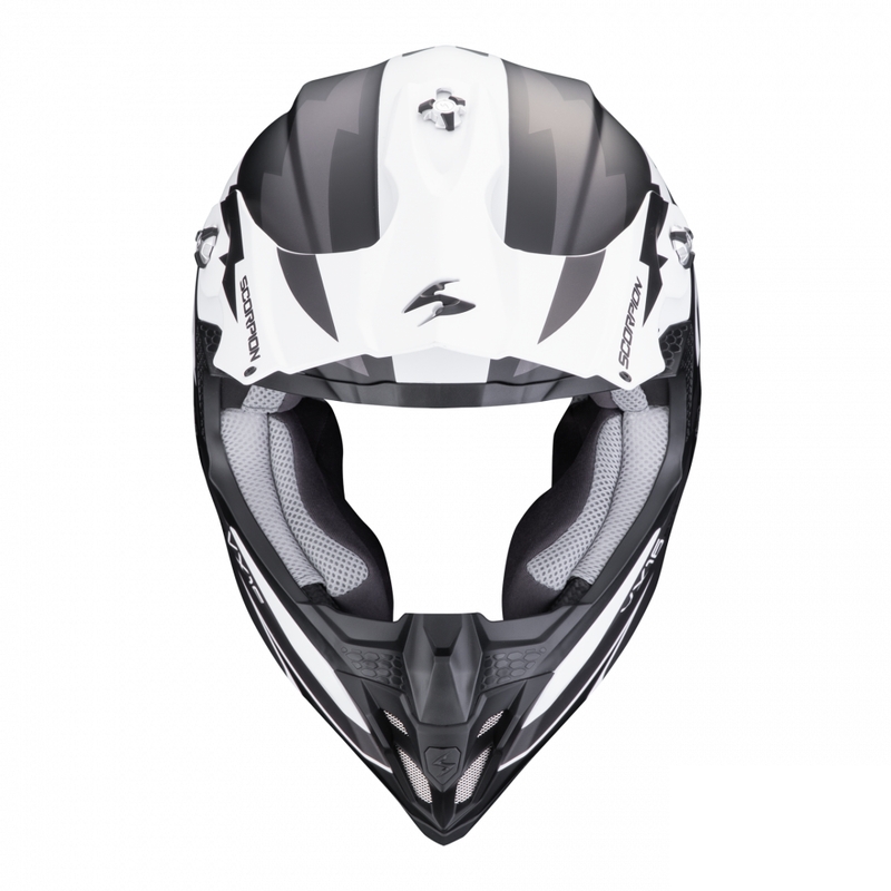 Casco da motocross Scorpion VX-16 EVO AIR Slanter nero opaco-grigio Saldi
