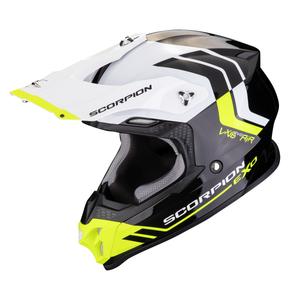 Casco da motocross Scorpion VX-16 EVO AIR Fusion nero-giallo fluo