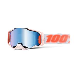 Occhiali da motocross 100% - USA ARMEGA Tubular blue plexi