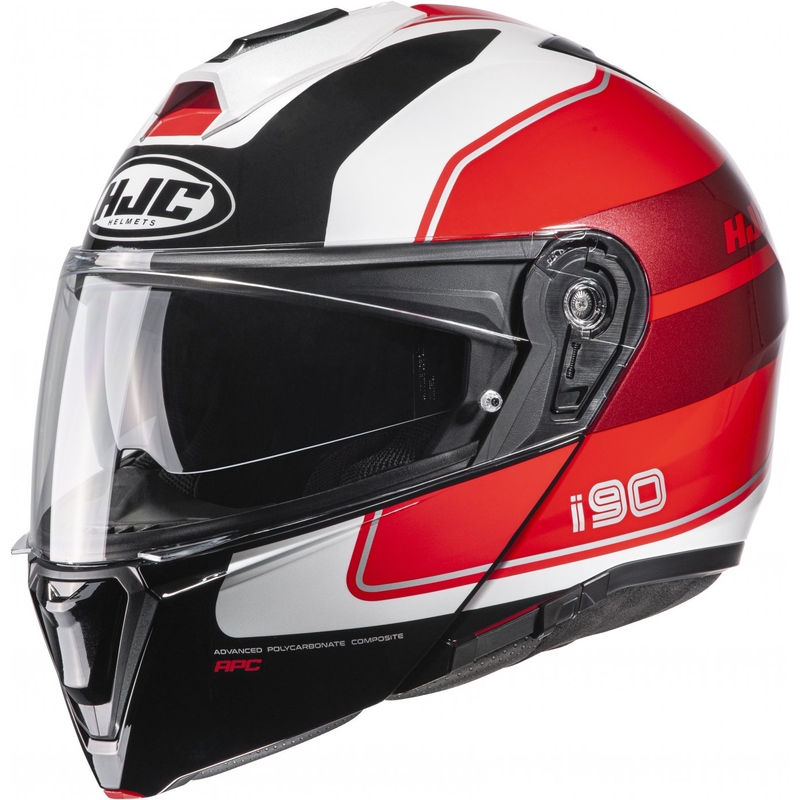 Casco moto HJC i90 Wasco MC1 rosso/nero flip-up