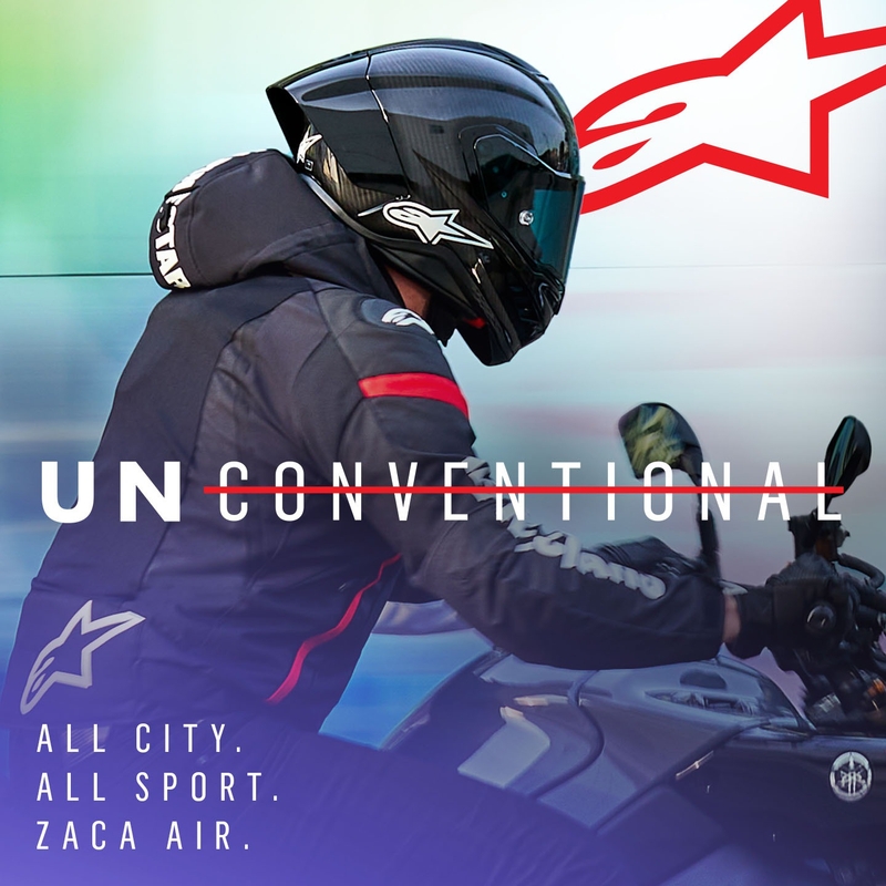 Giacca da moto impermeabile Alpinestars Zaca Air nero-bianco-rosso fluo