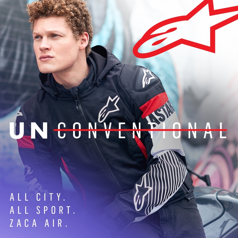 Giacca da moto impermeabile Alpinestars Zaca Air nero-bianco-rosso fluo