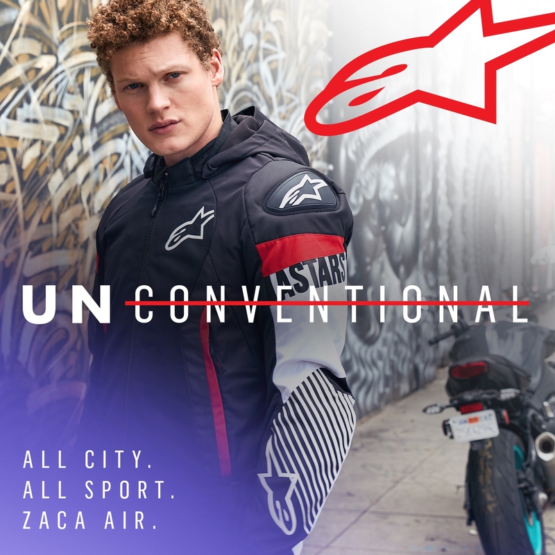 Giacca da moto impermeabile Alpinestars Zaca Air nero-bianco-rosso fluo