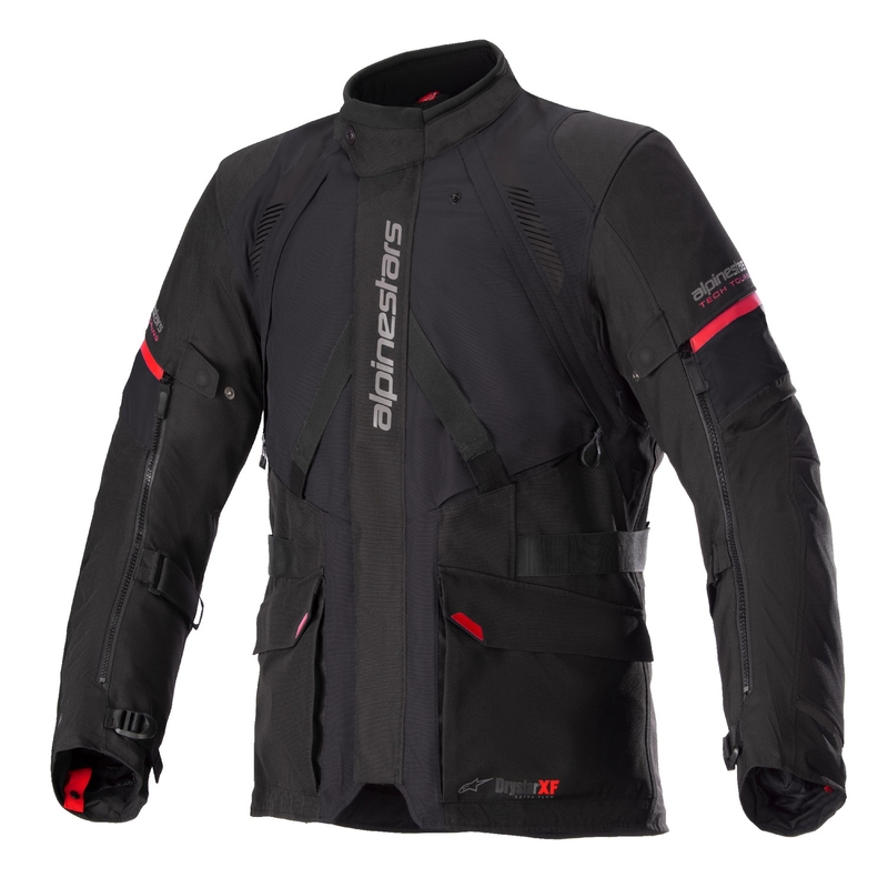 Giacca da moto Alpinestars Monteira Drystar XF nera e rossa