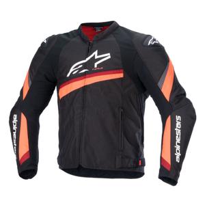 Giacca da moto Alpinestars T-GP PLUS R 4 nero-rosso fluo