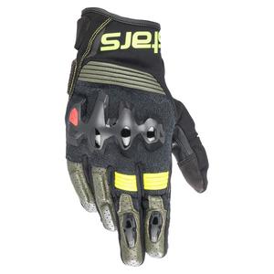 Guanti moto Alpinestars Halo nero-verde-giallo fluo