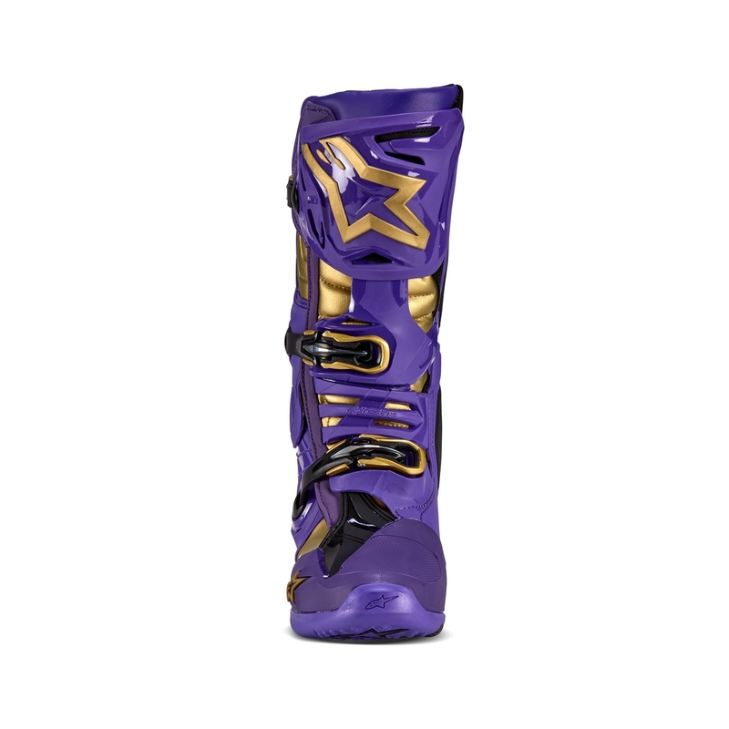 Stivali da moto Alpinestars Tech 10 Limited Edition Champ viola e oro