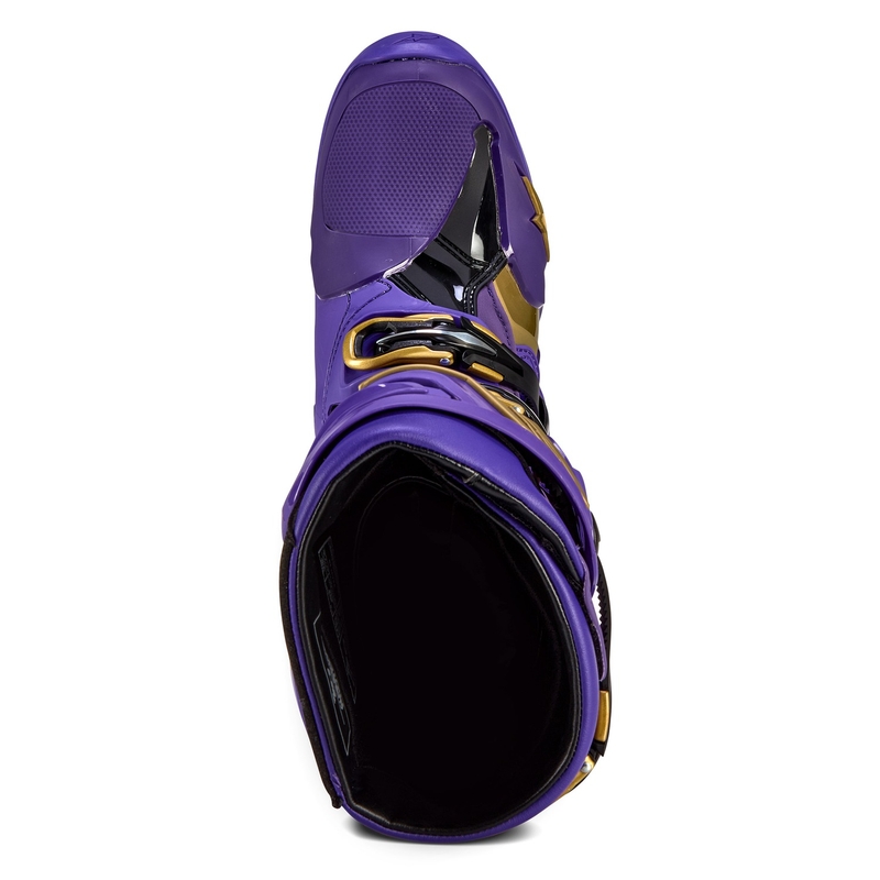 Stivali da moto Alpinestars Tech 10 Limited Edition Champ viola e oro