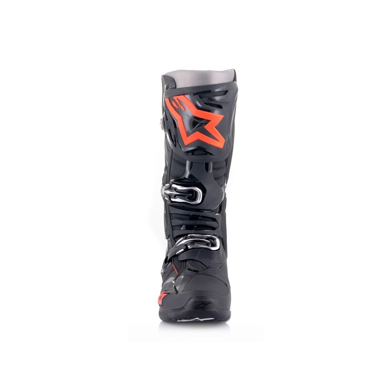 Stivali da moto Alpinestars Tech 10 nero-rosso-fluo-grigio