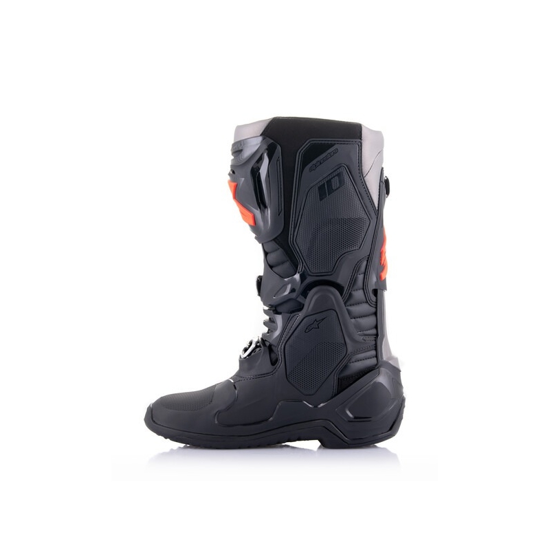 Stivali da moto Alpinestars Tech 10 nero-rosso-fluo-grigio