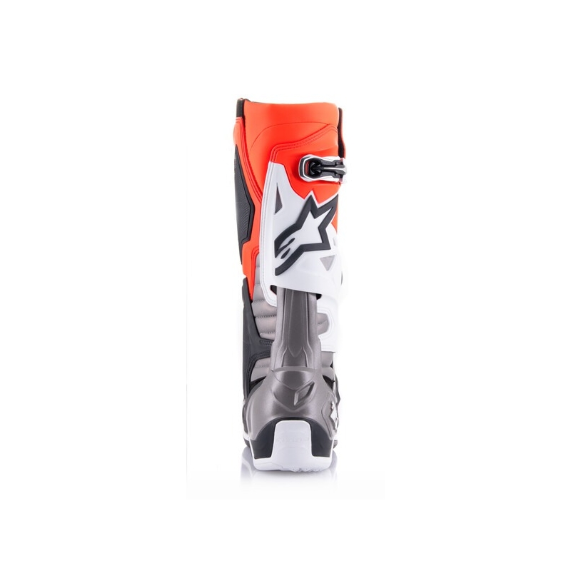 Stivali da moto Alpinestars Tech 10 arancio-giallo-viola-bianco-nero