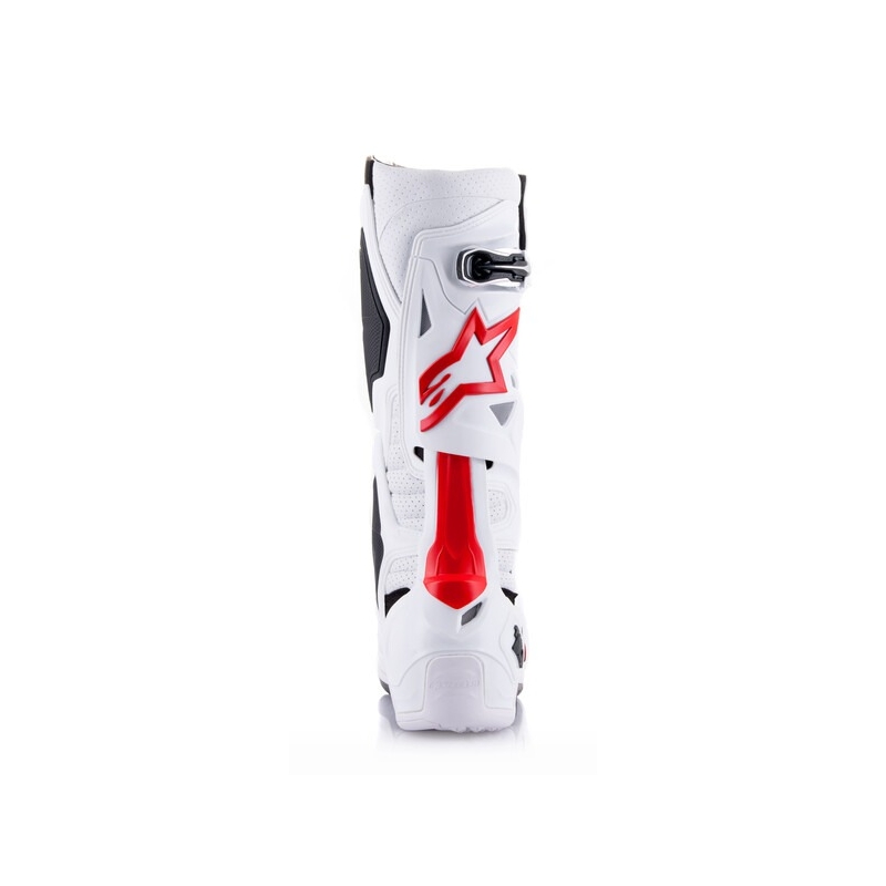 Stivali Moto Alpinestars Tech 10 Supervented Traforati Bianco-Rosso-Nero