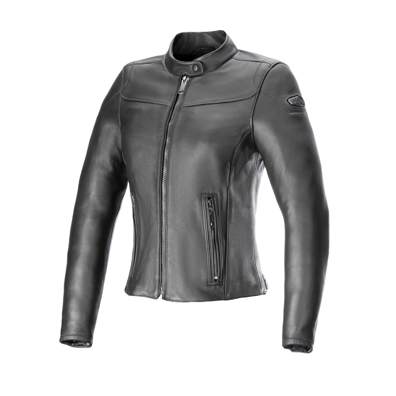 Alpinestars Giacca da moto in pelle nera da donna Ory