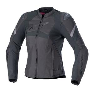 Giacca da moto Alpinestars Stella T-GP PLUS R 4 Nero-Rosso fluo da donna