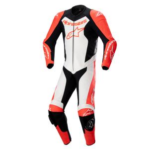 Alpinestars GP Force Lurv tuta intera in pelle rosso fluo-bianco-nero