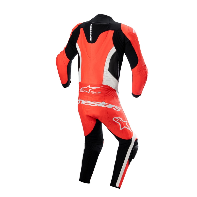 Alpinestars GP Force Lurv tuta intera in pelle rosso fluo-bianco-nero