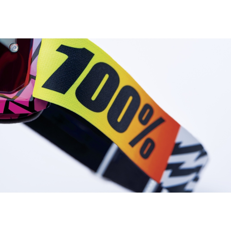 Occhiali da motocross 100% ACCURI 2 Special UTV/OTG - edizione limitata Ken Block rosso con plexi cromato