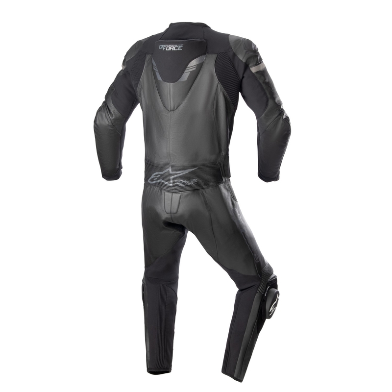 Alpinestars GP Force Chaser TECH-AIR 5 compatibile nero-nero tuta moto in pelle a due pezzi