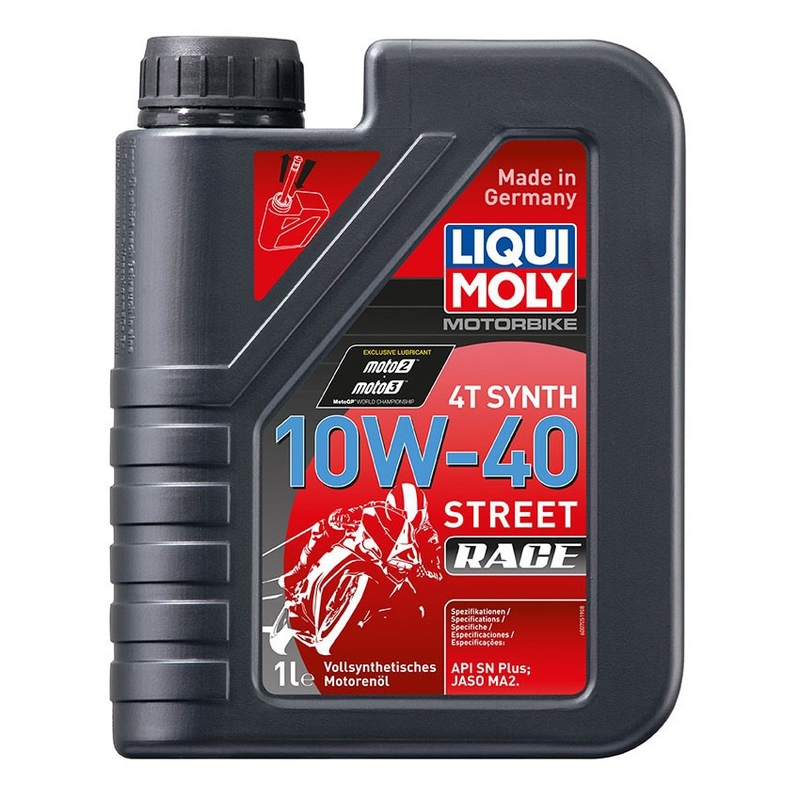 LIQUI MOLY Olio motore sintetico per moto 4T 10W40 Street race 1 l