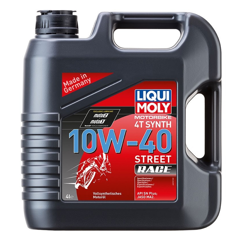 LIQUI MOLY Olio motore sintetico per moto 4T 10W40 Street race 4 l