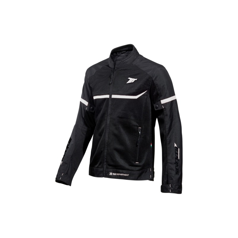SEVENTY DEGREES SD-JR30.1 Giacca da moto Mojave bianca e nera