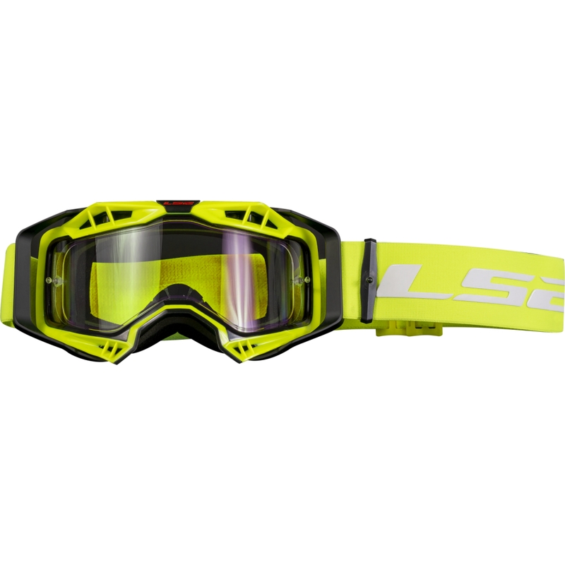 Occhiali da motocross LS2 Aura Enduro nero-giallo plexi trasparente
