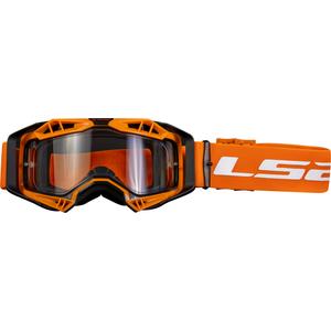 Occhiali da motocross LS2 Aura Enduro nero-arancio plexi trasparente