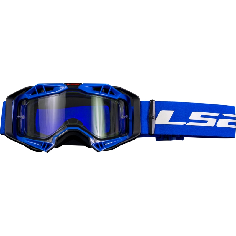 Occhiali da motocross LS2 Aura Enduro nero-blu plexi trasparente
