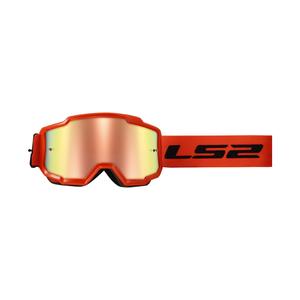 Occhiali da motocross LS2 Charger H-V arancione con plexi iridio