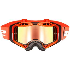 Occhiali da motocross LS2 Aura PRO nero-arancio iridium plexi