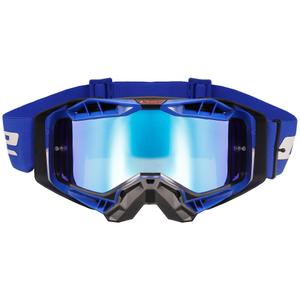 Occhiali da motocross LS2 Aura PRO nero-blu iridium plexi