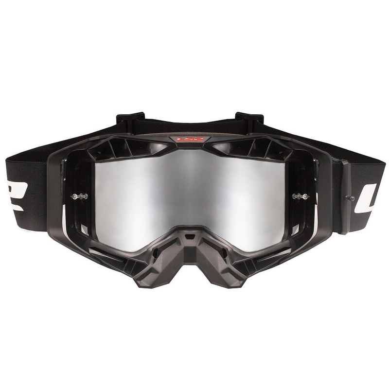 Occhiali da motocross LS2 Aura PRO nero iridium plexi