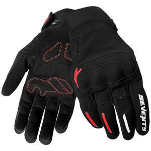 Guanti da moto Seventy Degrees SD-C40 Asphalt nero e rosso