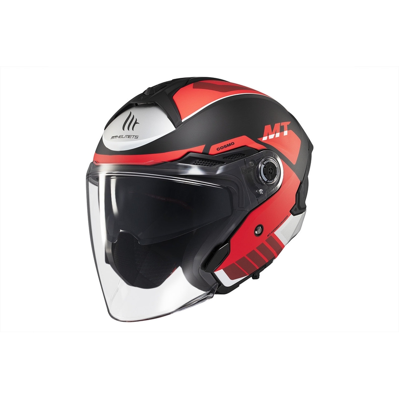 MT Cosmo SV Cruiser casco aperto rosso-nero-grigio opaco