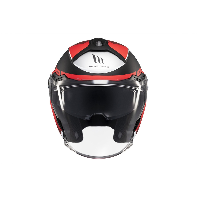 MT Cosmo SV Cruiser casco aperto rosso-nero-grigio opaco