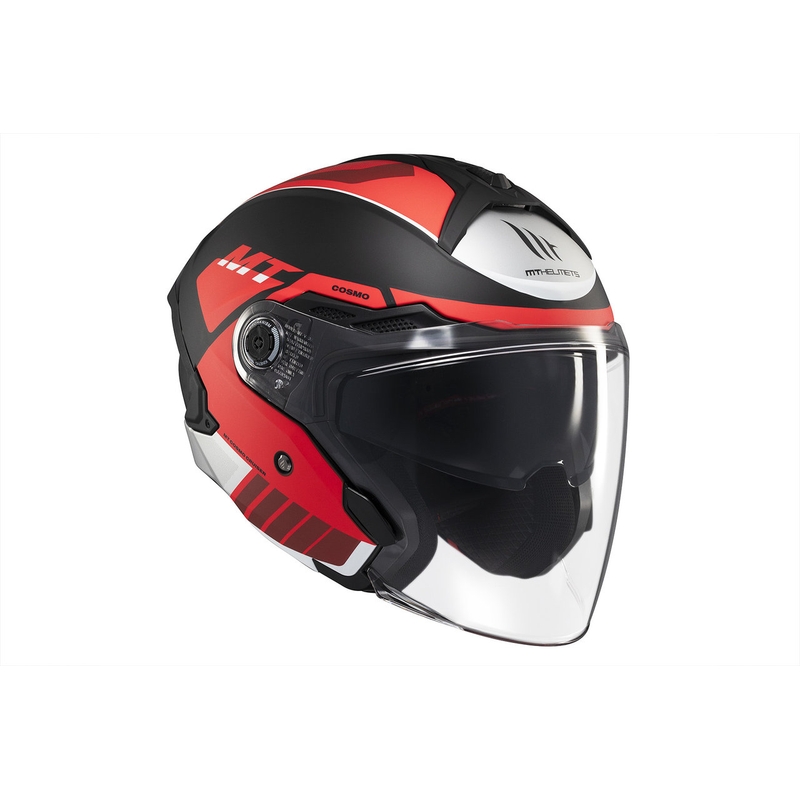 MT Cosmo SV Cruiser casco aperto rosso-nero-grigio opaco