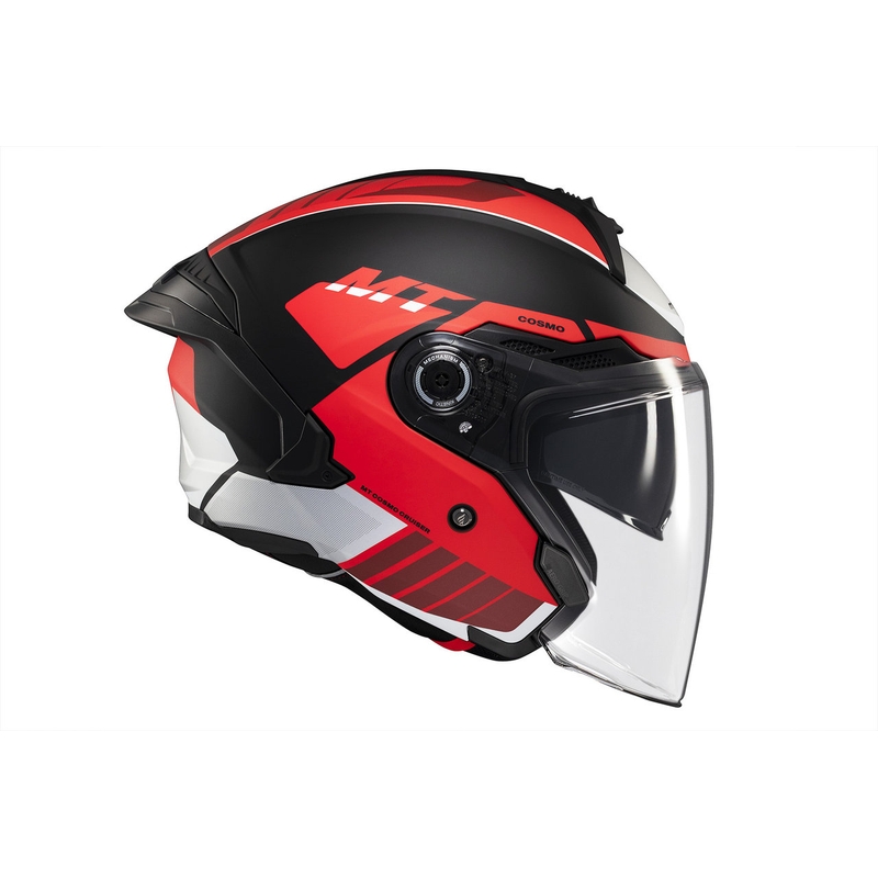 MT Cosmo SV Cruiser casco aperto rosso-nero-grigio opaco