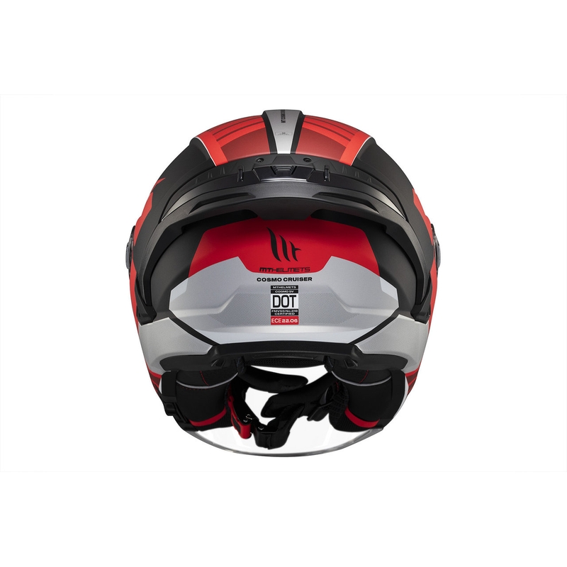 MT Cosmo SV Cruiser casco aperto rosso-nero-grigio opaco