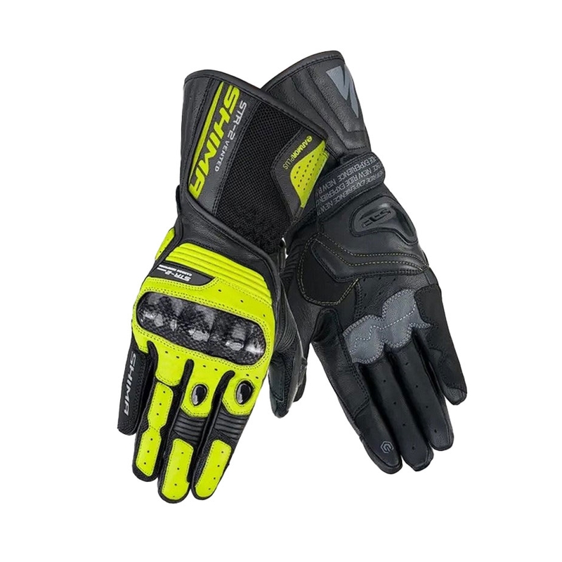 Guanti da moto Shima STR-2 Vent giallo fluo
