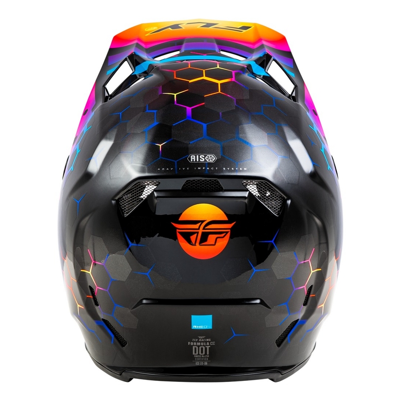 Casco da motocross FLY Racing Formula CC Tektonic nero-giallo-rosa