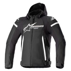 Alpinestars Zaca, giacca da moto impermeabile in bianco e nero