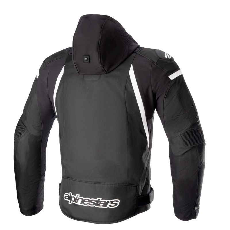 Alpinestars Zaca, giacca da moto impermeabile in bianco e nero