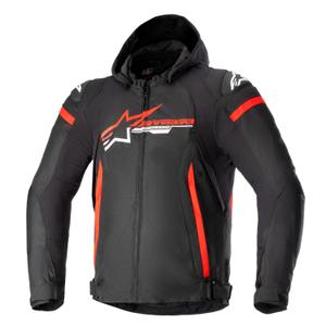 Alpinestars Zaca Giacca da moto impermeabile nera, rossa e bianca