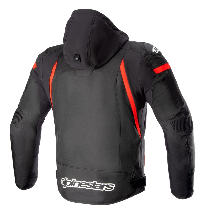 Alpinestars Zaca Giacca da moto impermeabile nera, rossa e bianca