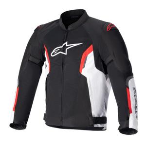 Giacca moto Alpinestars AST AIR TECH-AIR 5 compatibile nero-bianco-rosso fluo