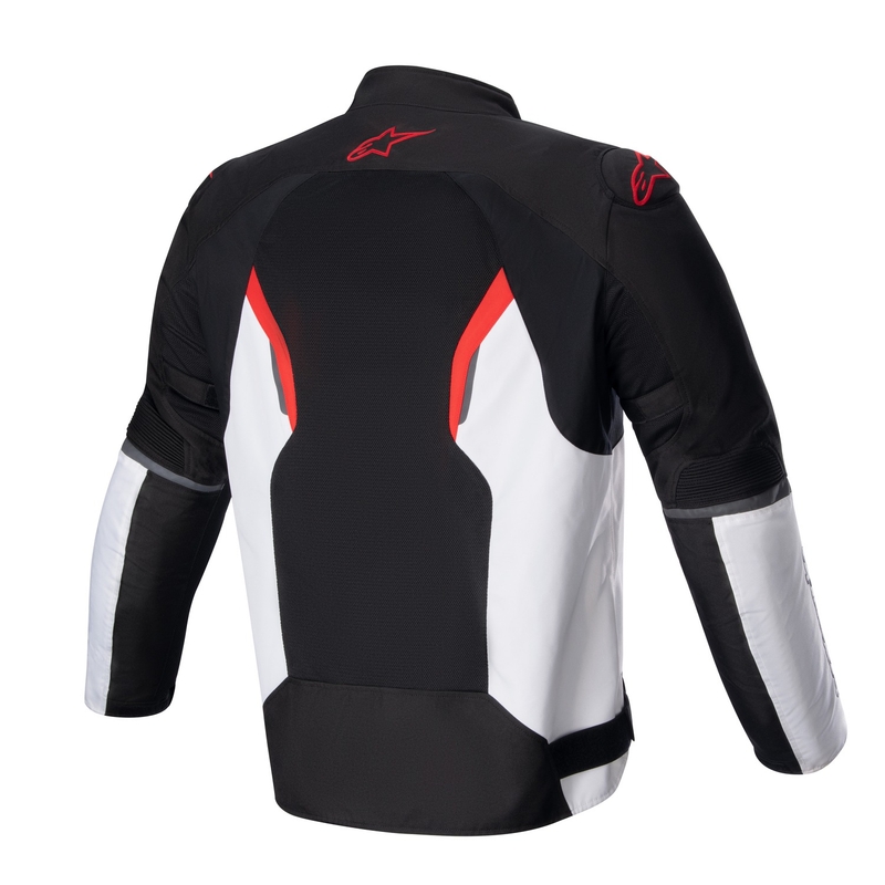 Giacca moto Alpinestars AST AIR TECH-AIR 5 compatibile nero-bianco-rosso fluo
